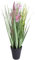 Botanic-Haus künstliches Gras/Grasarrangement im schwarzen Kunststofftopf mit Blüten (17 x 45 cm, grün, rosa)
