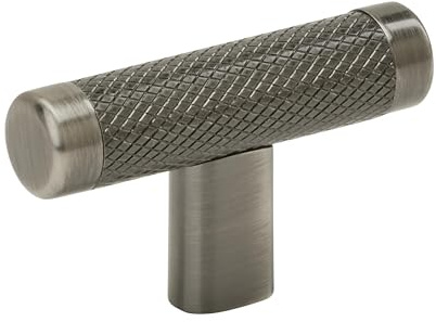 Amerock | Kitchen Cabinet Knob | Gunmetal | 2-5/8 in (67 mm) | Bronx | 1 Pack | Furniture Hardware | Bathroom Drawer Knob| Dresser Drawer Handle | Cabinet Pull