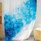 Rideau de Douche anti moisissure 180x200 de joli Design Moderne| Rideau de Salle de bain Bleu tissu lavable décoratif |Idéale pour Tringle Rideau Douche & Barre Rideau de Douche , Rideau avec Crochets
