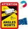 PRINT.GG Toter Winkel Magnet Aufkleber Frankreich LKW Bus wohnmobil - Attention Angles morts Magnet Aufkleber LKW Bus wohnmobil (Lastwagen/LKW/Wohmobile, 1 Stück)