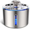 Fuente para Gatos,Bebedero Gatos Automática Fuente Gatos Agua de Acero Inoxidable 2.5L,Fuente Gatos con Ventana de Nivel de Agua,Bomba de Agua Súper Silenciosa