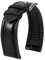 BINLUN Bracelet Montre en Cuir Motif Alligator et Silicone Hybrid Remplacement Bracelets de Montre à Dégagement Rapide pour Homme Femme(14mm,Noir Boucle Argent)