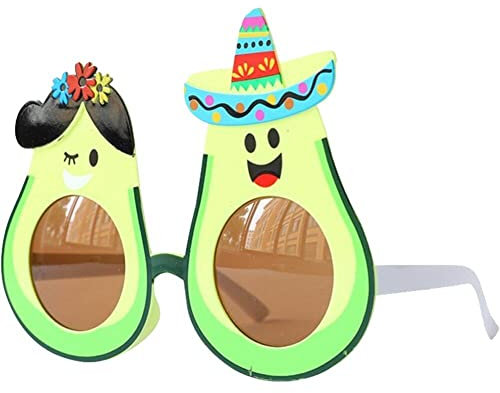 Dinntty Cartoon-Sonnenbrille, niedlich geformte Brille, dekorative Sonnenbrille im Hawaii-Stil, lustige Fruchtbrille, Party-Brille