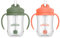 Dr. Brown's Milestones, Baby's First Straw Cup Sippy Cup with Straw, 6m+, 9oz/270ml, 2 Pack, Coral & Olive Green, BPA Free