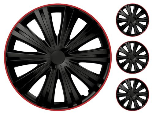 M MOTOS Set 4er Radkappen 15 Zoll - Lachen Sie über Kratzer mit diesen flexiblen, leichten Radkappen 15 Zoll. Einfache Installation, Keine Werkzeuge erforderlich, Schutz vor Verblassen!