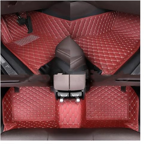 Auto Fußmatten Custom Car Boden Matte Für Toyota Für Aygo Alle Modell Auto Teppich Teppiche Steg Teppich Zubehör Styling Innen Teile Autoteppich (Farbe : Wine red, Size : All SEAT)