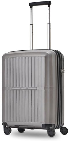 Pactastic Ultra-leicht Hartschalen Kabinen-Koffer | Kleiner Cabin-Trolley 39 x 22 x 55 cm | von 43 auf 50 Liter erweiterbar nur 2,7 kg, Polypropylen | 4 Doppelrollen & TSA (Collection 01+)