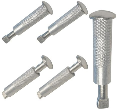 Viti di Ancoraggio per Teloni Bulloni di Ancoraggio per Coperture per Piscine Confezione da 8pcs Tasselli per Piscina 100% Acciaio Inossidabile (Acciaio-Alluminio) Retrattile 16 x 65 mm (8)