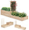 RELAX4LIFE Jardinère Surélevé avec Treillis et 2 Compartiments, Bac à Fleur en Bois avec Base Ouverte,Carré Potager surélevé pour Culture de Vignes Fruits Légumes Fleurs Herbes