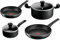 Titanium Essential 4pc Set: Saucepan 16 cm with lid, Stewpot 24 cm with lid, Frying Pans 20/28 cm, High-Performance Non-Stick Coating, excluding Induction, B941S444