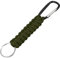 OFFCUP Mousqueton Tressé, 1pc Porte-clés en Paracorde avec Mousqueton Crochet D, Kit de Survie Extérieur pour Randonnée, Camping, Pédestre et Sac à Dos, Vert Armée