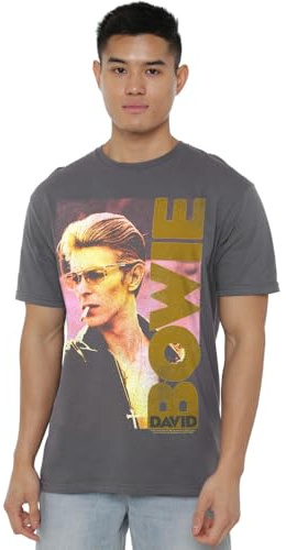 David Bowie Smallokin Unisex T Shirt, Charcoal, Medium