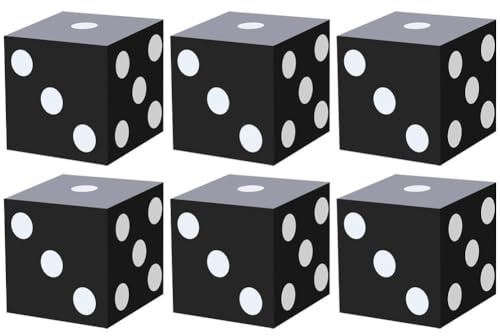 Lpitoy 6 Stück Würfel-geschenkboxen, Casino-Motto-partyzubehör, Nacht-Vegas-Party-Dekoration, Würfel-Dekoration Für Neujahr, Tafelaufsätze, Spiel