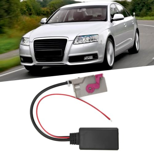 32Pin Car Bluetooth AUX Adapter for A4 A6 R8 RNS-E, Wireless o Receiver Hands-Free Calling Plug and Play 12V
