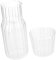 LABRIMP Jarra de Agua de Vidrio Frío con Taza Juego de 1 Taza y 1 Jarra Resistente y Práctica para Fiestas y Picnics Contenedor de Bebidas con Tapa