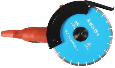 3000W Electric Concrete Saw 220V Copper Motor Dust-Free Water Cooling 13.5cm Cut Depth 180° Rotating Twin Grip Floor Tile Stone Brick Cutter Industrial Earth Leakage Protection