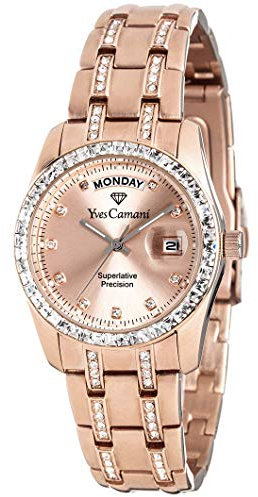 Yves Camani Unisex-Armbanduhr Auron Rose Gold Analog Quarz YC600G-RG
