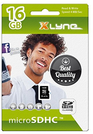 XLYNE micro-SDHC-Speicherkarte │ 16 GB │ Class 4 │ microSD-Karte, Flash Memory, Secure Digital
