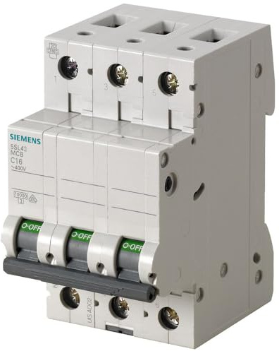 Siemens 5SL4 Miniaturüberlastschalter Typ B, Pol 3-polig 20A 400V ac, Abschaltvermögen 10 kA SENTRON 72 V dc