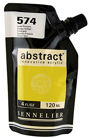 Sennelier Abstract Innovative Heavy Body Acrylic Paint, 120ml Pouch, Primary Yellow
