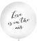 PartyDeco Riesenballon Love is in The air 1m groß Luftballon Riesen Ballon Latexballon riesig Hochzeit Liebe
