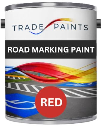 Heavy Duty Road Line Car Park Marking Paint (5 Litre, Red)