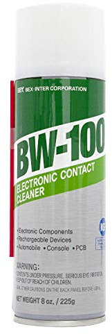 BW-100 Electronic Contact Cleaner Non Flammable Spray 8oz HFOs Quick Dry Upsidedown