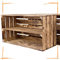 Kontorei® Großes geflammte/verbrannte Schuhregal 68x40x30cm 3er Set Regal Obstkiste Ablage Wandregal Holzkiste