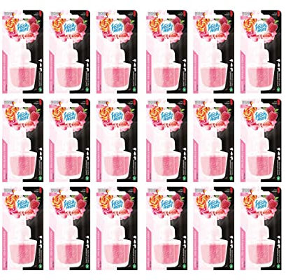 Fresh & More Nachfüllflakons für Duftstecker (18er Pack) Himbeere-Rosa Blumen & Bonbon, 19ml