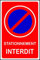 Jintora - Autocollants - stationnement Interdit - 300x200mm