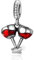 MariaFonte Charm New 2025 Pendentif Verres Toasts Noel Pendentifs Original Charming Bead Argent 925 Maman Beads Compatible Rose Porte-bonheur Famille Noël Femme Bracelet Or Fille Soeur Infini