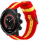 ESTUYOYA - Correa de Reloj 24mm Compatible con Suunto 9/Traverse/Diesel Smartwatch DZT2009/Fossil Q Machine Hybrid Colores Bandera de España - Rojigualda