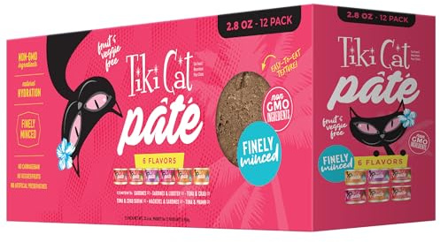 Tiki Cat Grill Pâté Wet Cat Food, Variety Pack, 2.8 oz. Cans (12 Count)