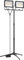 Northpoint LED Blackline Baustrahler Arbeitsstrahler mit Stativ Fluter Strahler 300W (2x 150W) Leistung 24000 Lumen Lichtstrom 170cm Stativ 5m Zuleitung AN/AUS Schalter