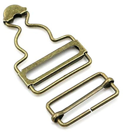 Hotaden 2pcs/set Bib Mini Suspenders Buckle Metal Button Adjust Gourd Brace Clips Dungaree Overalls Fastener Rivets Sewing Accessories