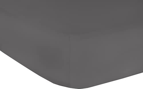 Mr.Sandman Elastan Basic Spannbetttuch Schwarz Größe 140-160x200-220cm