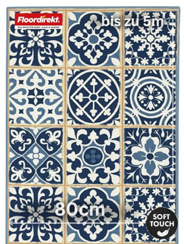 Floordirekt Teppichläufer Swansea - Läufer für Küche, Flur & Wohnraum - Feinschlingen Teppich - rutschfest & antistatisch - Küchenläufer Flurteppich Flurläufer (80 x 200 cm)