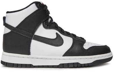 Nike -Sneakers -Chiusura con Lacci -Tomaia in Pelle -Fodera in Tessuto -Suola in Gomma Nero Nero/Bianco 42½
