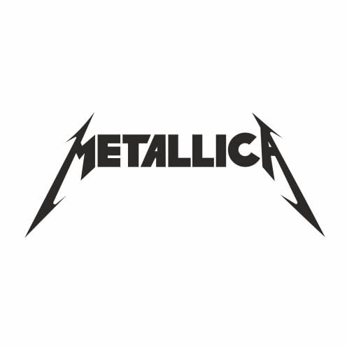 tradercat Auto Aufkleber Metallica - 15cmx6cm - (2 Stück) Sticker für alle Oberflächen - Fenster, Seitenspiegel, Heckscheibe, Motorhaube, Fahrzeug – mit Anleitung