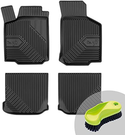 FROGUM No.77 Gummimatten Ganzjahresset von Auto Fußmatten Autofussmatten für SEAT Leon I 1995-05, für Toledo II 1999-04, für Skoda Octavia I 1996-10, für VW Golf IV 1997-06, für New Beetle 1998-10