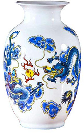 Céramique Fine, Vase en céramique de Style Chinois, Vase de décoration de la Maison et Vase de centres de Table, A03 (Color : Multicolor)
