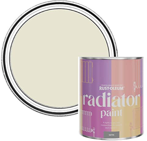 Rust-Oleum Beige Heat Resistant Radiator Paint in Satin Finish - Oyster 750ml