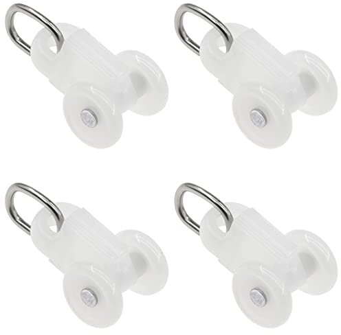 50 Pezzi Rotelle per Appendere le Tende,Rulli di Scorrimento per Tende per la Pista di 23 * 28mm