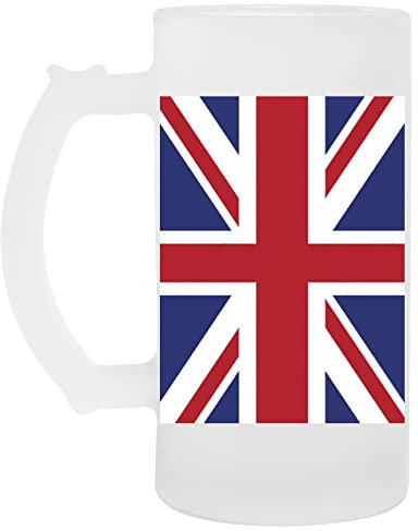 Vendax Union Jack Bierkrug Aus Glas Glass Beer Mug Cup