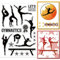 GLOBLELAND Sportthema Gymnastik Klare Stempel Lady Human Silhouette Silikon Klarer Stempel Menschliche Siegel Für DIY Scrapbooking Tagebücher Dekorative Karten Herstellung von Fotoalben