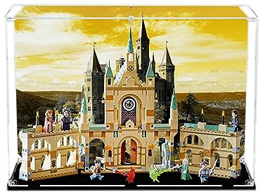 Vitrine acrylique pour Lego Harry Potter La bataille de Poudlard 76415 – Présentez, protégez et décorez votre modèle avec un rangement anti-poussière (fond A (50 x 15 x 35))