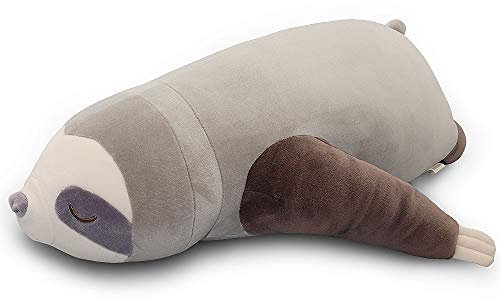 Fortuning's JDS Faultier Kuscheltier Faultier Plüschtier Kuscheltier Anime Tiere Spielzeug Süßer Plüsch Spielzeug Plüschtier Weicher Plüsch Liegend Schlafplüsch 17,7 Zoll Große Spielzeug