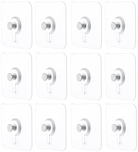 12 Pezzi Appendi Quadri Senza Chiodi,Ganci Adesivi per Quadri,Chiodi Adesivi per Quadri Muro,Attaccare Quadri Senza Chiodi,No Foratura,per Appendere Foto,Dipinti,Cappelli,Specchi e Altri Oggetti