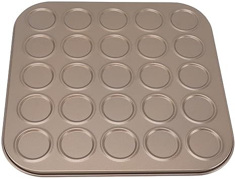 Kaiser Muffinform 15/25/30 Tassen Antihaftbeschichtet Kohlenstoffstahl Muffin Cupcake Backblech, Mini Muffinformer Muffinblech für Brownies Kuchen Pudding(25 Tassen)