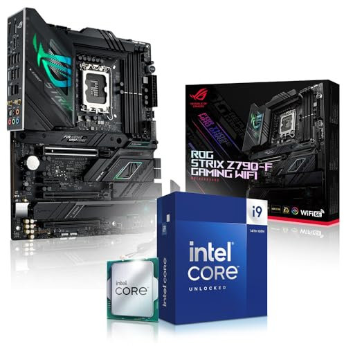 Aufrüst Kit Intel Core i9 14900K, ASUS ROG Strix Z790 F Gaming WiFi, be Quiet! Dark Rock 4 Kühler, 32GB DDR5 RAM, komplett fertig montiert und getestet